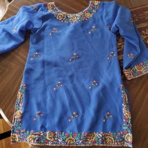 Blue petite salwar kameez